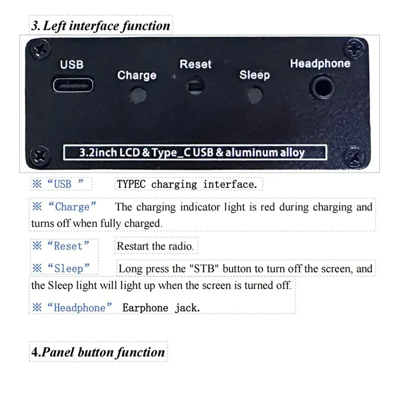【DT56】TEF6686 FM(65-108Mhz)&SW/MW/LW(144-27000Khz) DSP Radio Receiver RDS with Battery