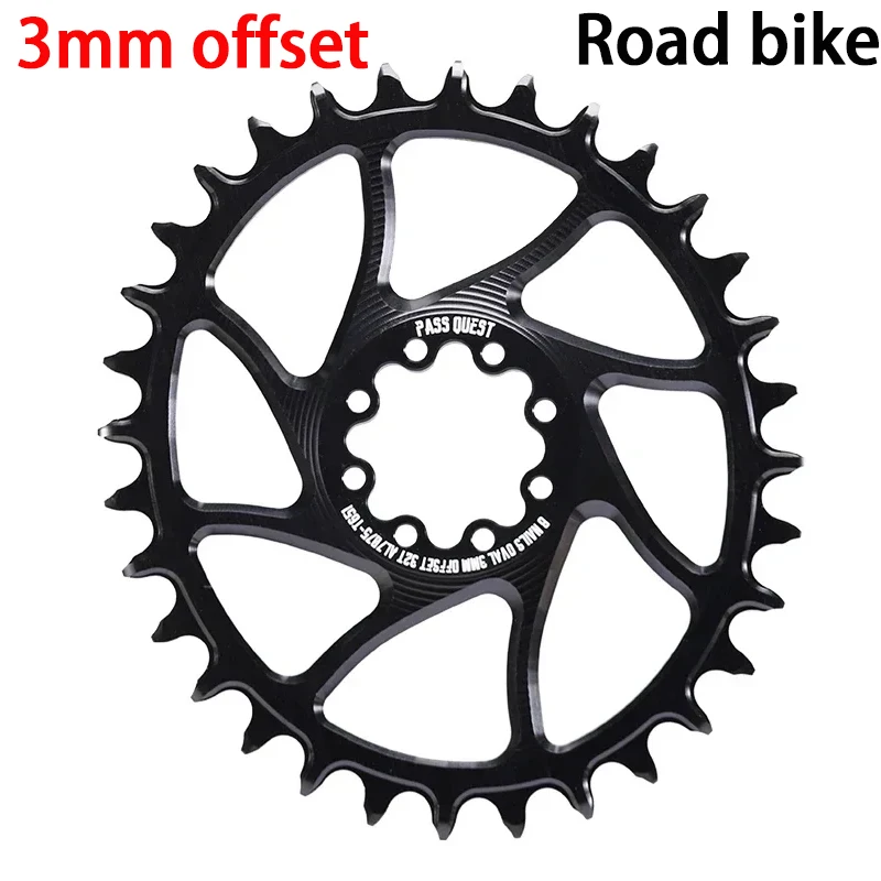 Plateau narpour vélo de route, décalage de 3mm, 8 goujons, 12s Force Red pour manivelle ETI-AXS S233 28-44T, plateau étroit et large