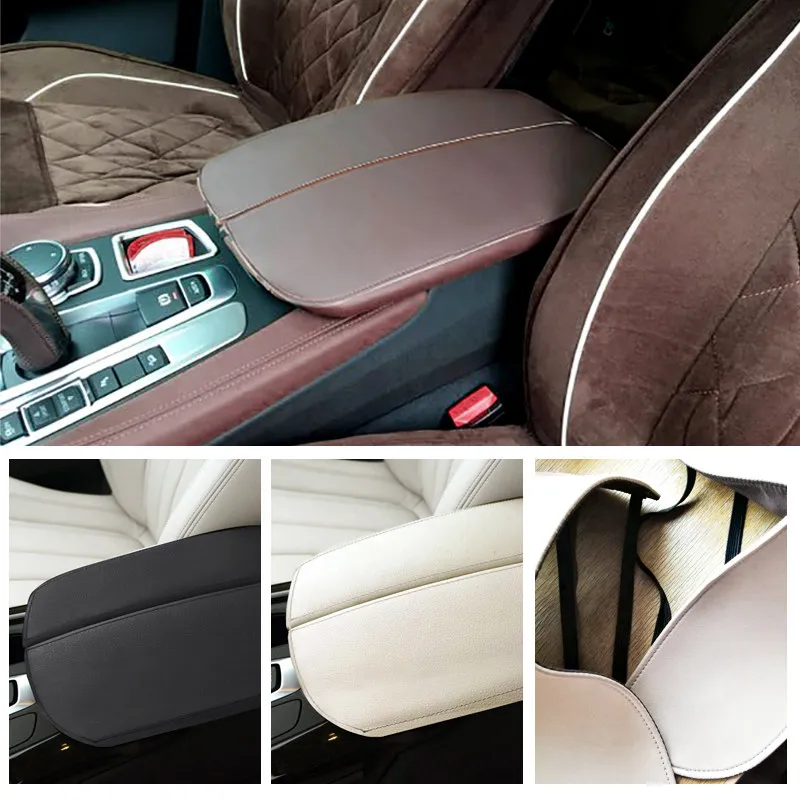 For BMW X5 E70 2007- 2013 / F15 2014-2018 Car Center Console Armrest Pad Microfiber Leather Protection Trim Cover