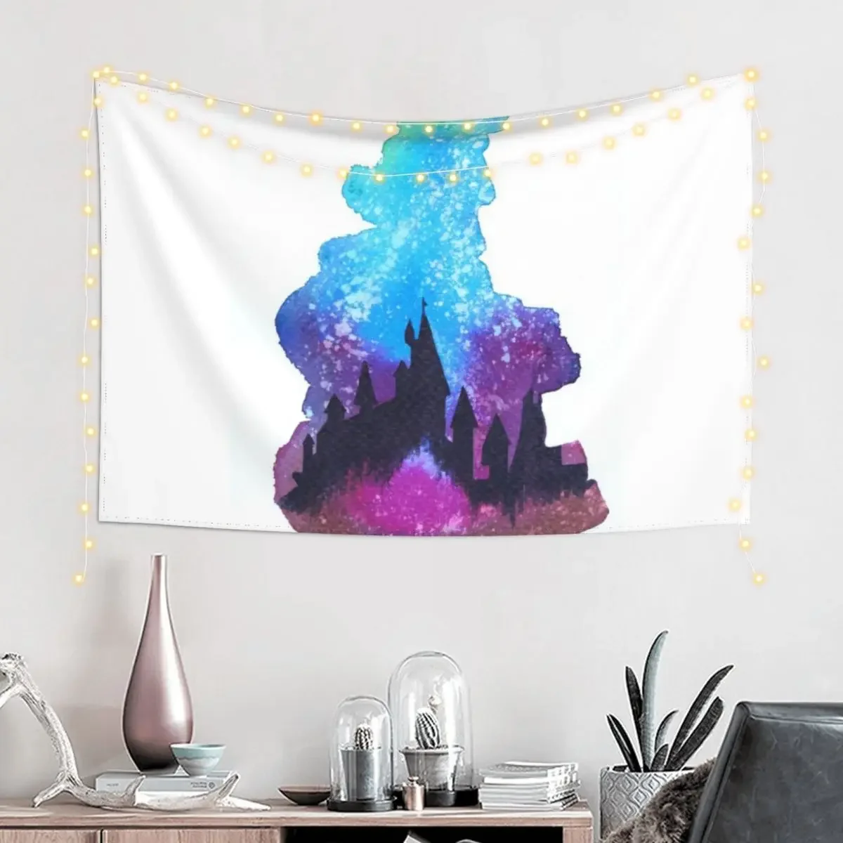 Castle burn Tapestry Room Decorations Aesthetics Aesthetic Room Decor Korean Tapestry