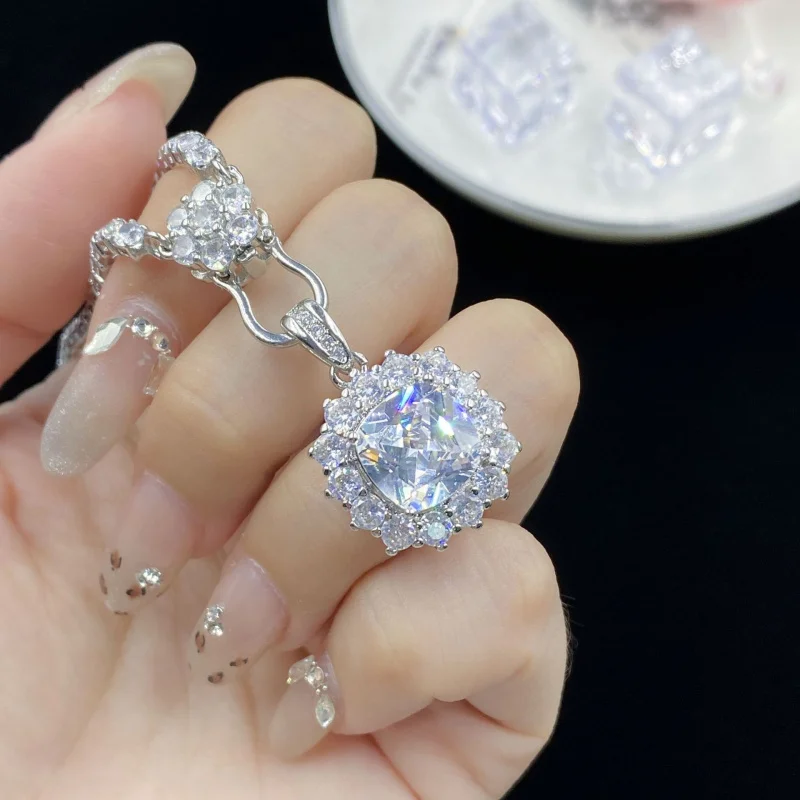 

Princess Cubic Zirconia New Open Ring for Women Fashion Earrings Pendant Set