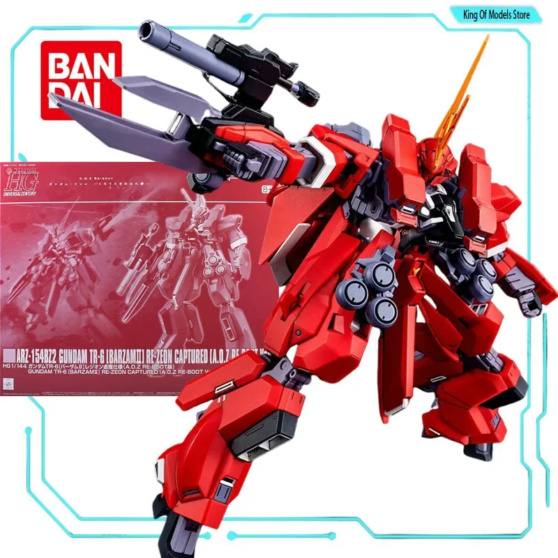 Bandai Original Model Kit HG PB GUNDAM TR-6 BARZAM2 RE-ZEON CAPURED 1/144 Anime Action Figure Assembly Model Toy for Boys