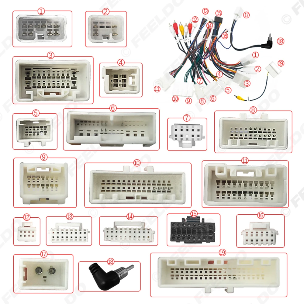Car 16pin Audio Wiring Harness For Toyota Prado/GX470 (02-09) Auto Stereo