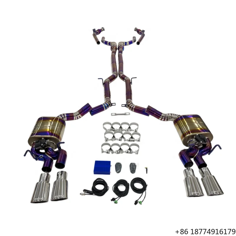 

Titanium Valved Catback Exhaust for -C63 W204 2008-2014 M156 6.2L Remote Control Multi Color