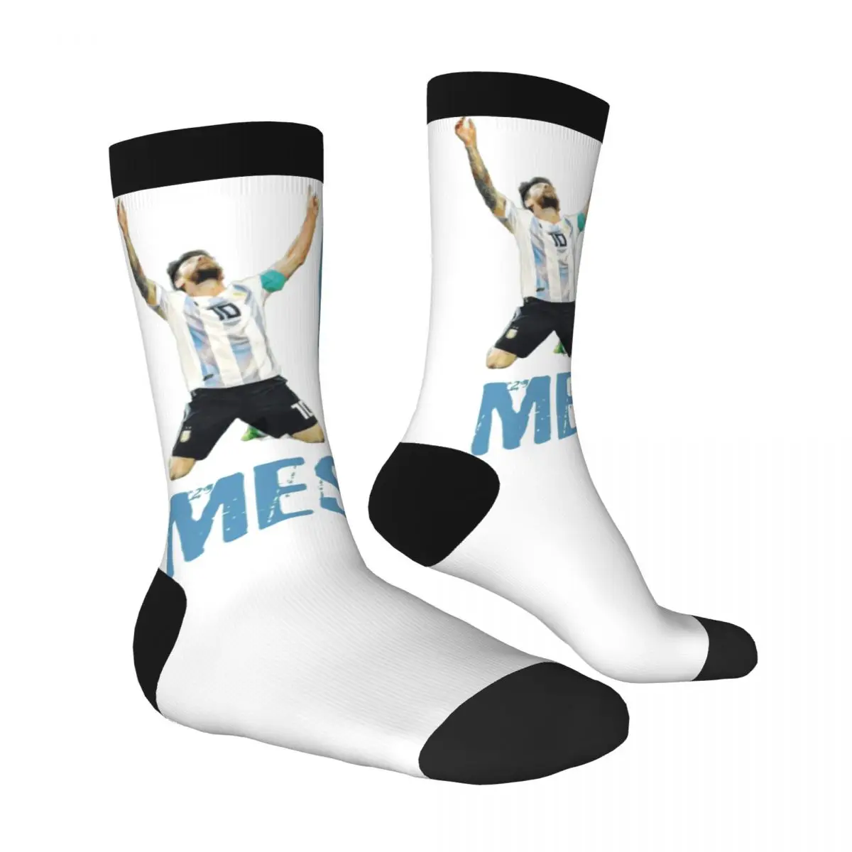 Argentina Lioneler And Messi Football Gift Stocking Vintage The Best Buy Funny Joke Color contrast Blanket roll Elastic Socks