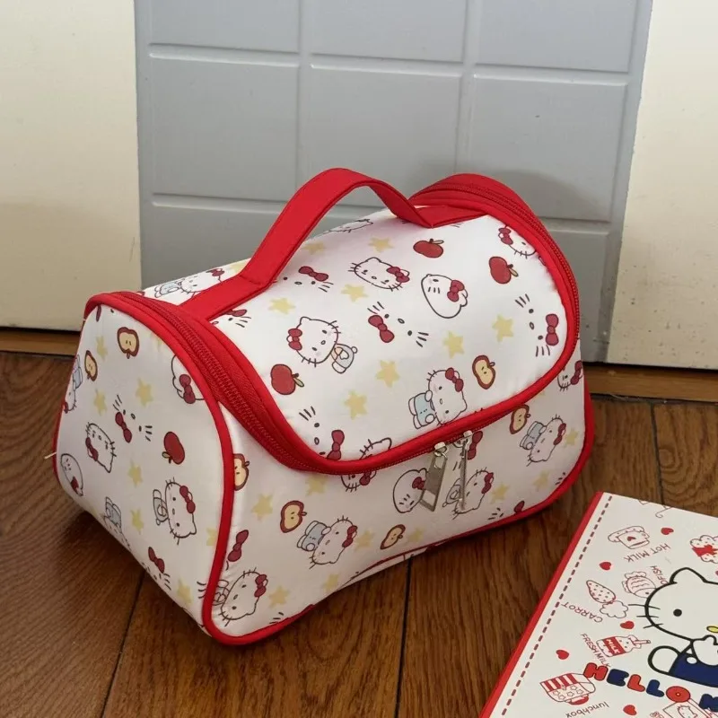 

Kawaii Hello Kitty Makeup Bag Cute Anime Large Capacity Versatile Women Products Portable Washroom Storage Girl Gift Wholesale