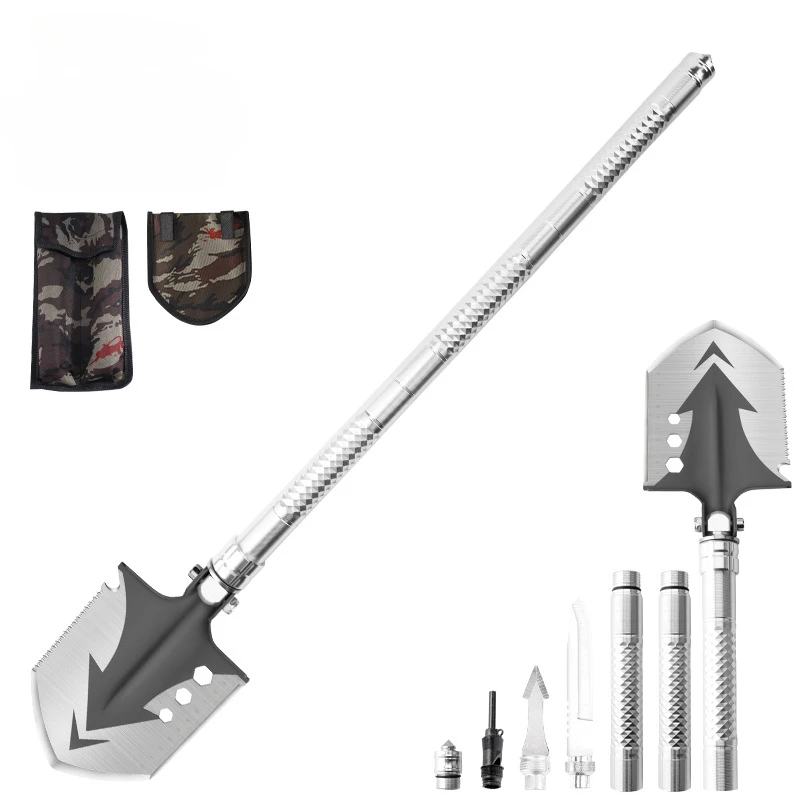 

Multifunctional Outdoor Folding Military Shovel Camping Survival Equipment Engineer Garden Camping Shovel Self Defense Knife