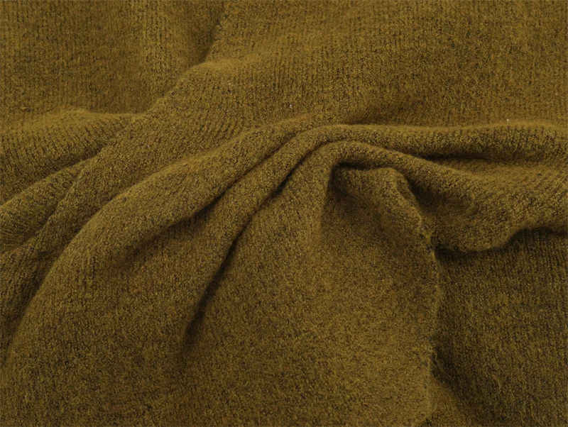 Haut tricoté à manches courtes pour femme, vert militaire, avec détail à volants, Sexy, col en v, élégant et élégant, nouvelle collection hiver 2025