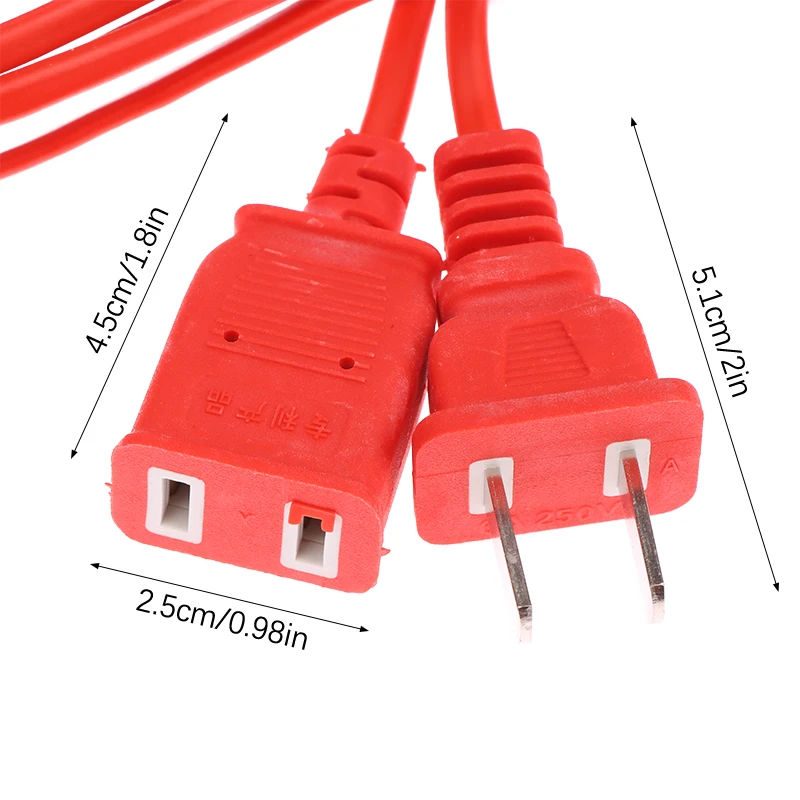 1.5/1/2/2/4m Netz kabel Verlängerung stecker Verlängerung kabel 2-polig mit Ein/Aus-Schalter knopf kabel