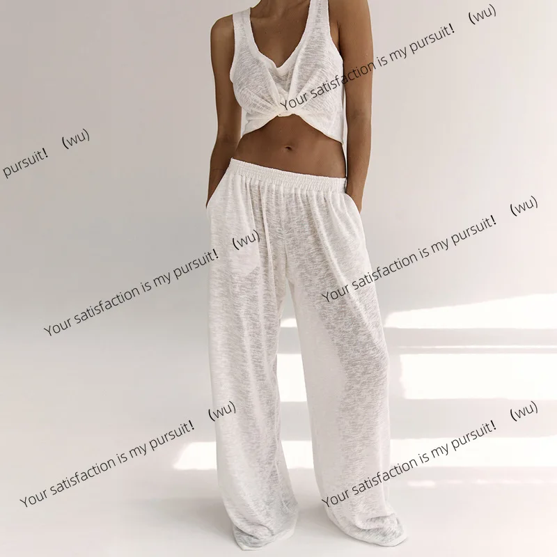 

ZOCI-европейские и американские ленивые удобные повседневные свободные брюки на подтяжках, женская домашняя одежда из двух частей