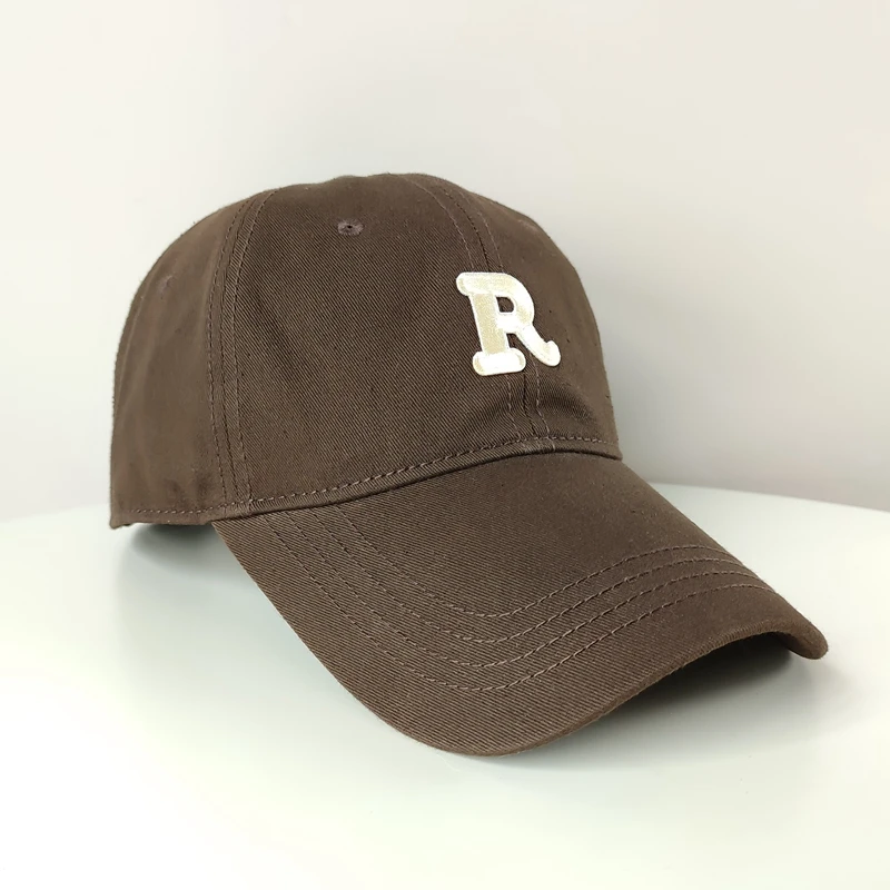 Brown BaseBall Cap Big Head Cap Women's New 2022 New Coffee Color Cap Large Size Long Brim Wide Brim Big Face