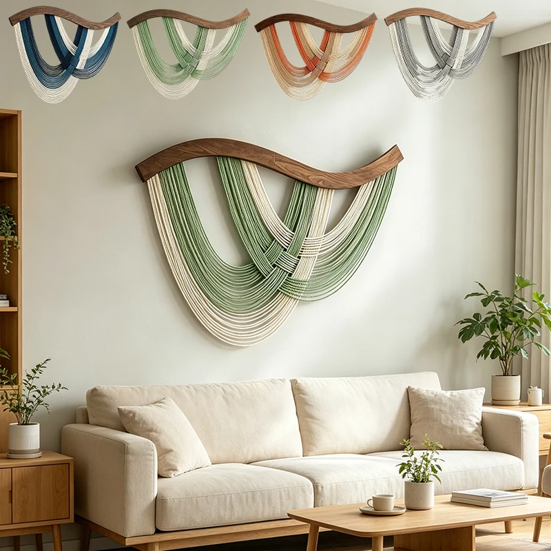 2026New 3 Colors 1pc Bohemian Style Handwoven Tapestry Wall Hanging for Home Room and Living Room Decoration Tapeçaria De Parede