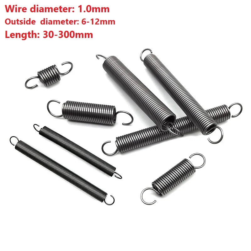 Open Tension Spring Expansion Springs Extension Tension Spring Wire Diameter 1.0mm Outside Diameter 6mm-12mm