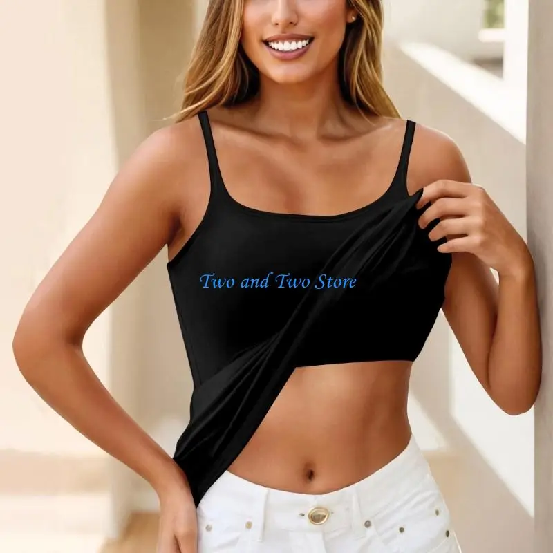 HX6F Women's camisole, built-in bra, top, women's camisole, top lingerie, top