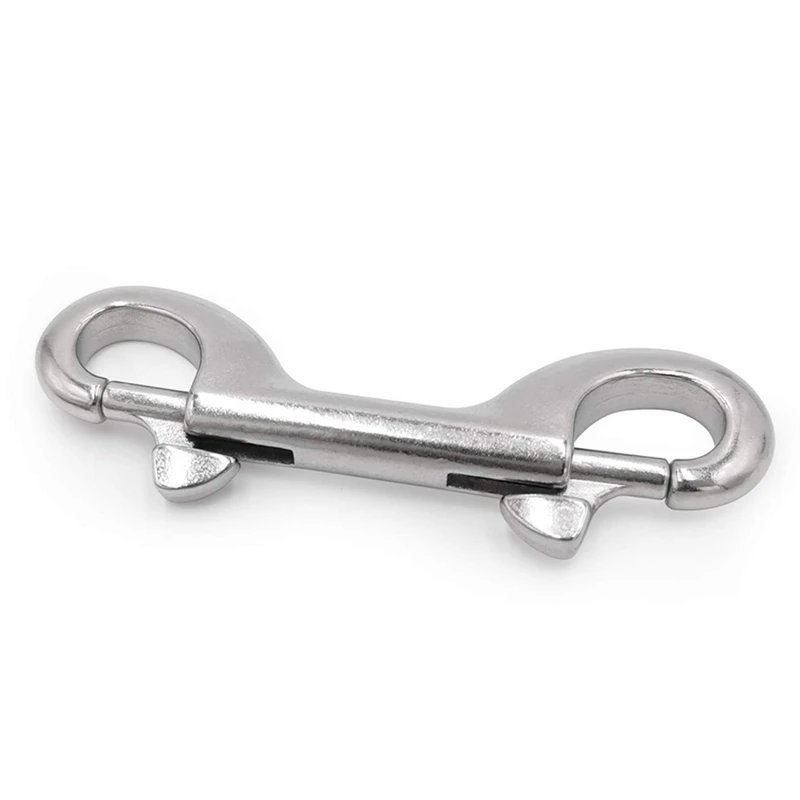 Stainless Steel Double-Head Spring Hook Stainless Steel Double-Head Clasp Hook Metal Clip For Marine Rigging