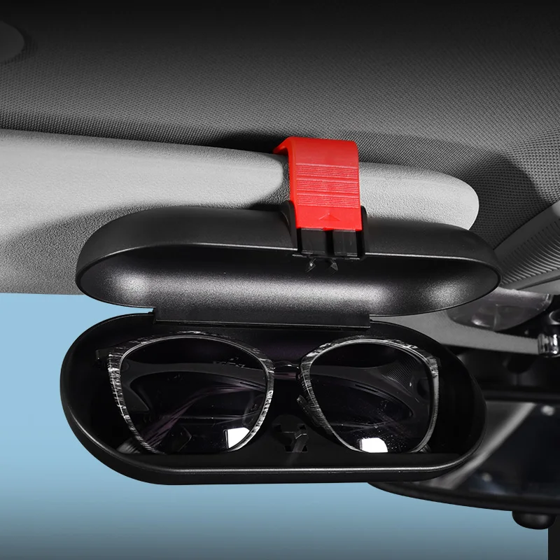 

Car Glasses Case Sunglasse Storage Box Clip Card Holder For BMW Mini Cooper R55 R56 R58 R60 F54 F55 F56 Styling Accessories