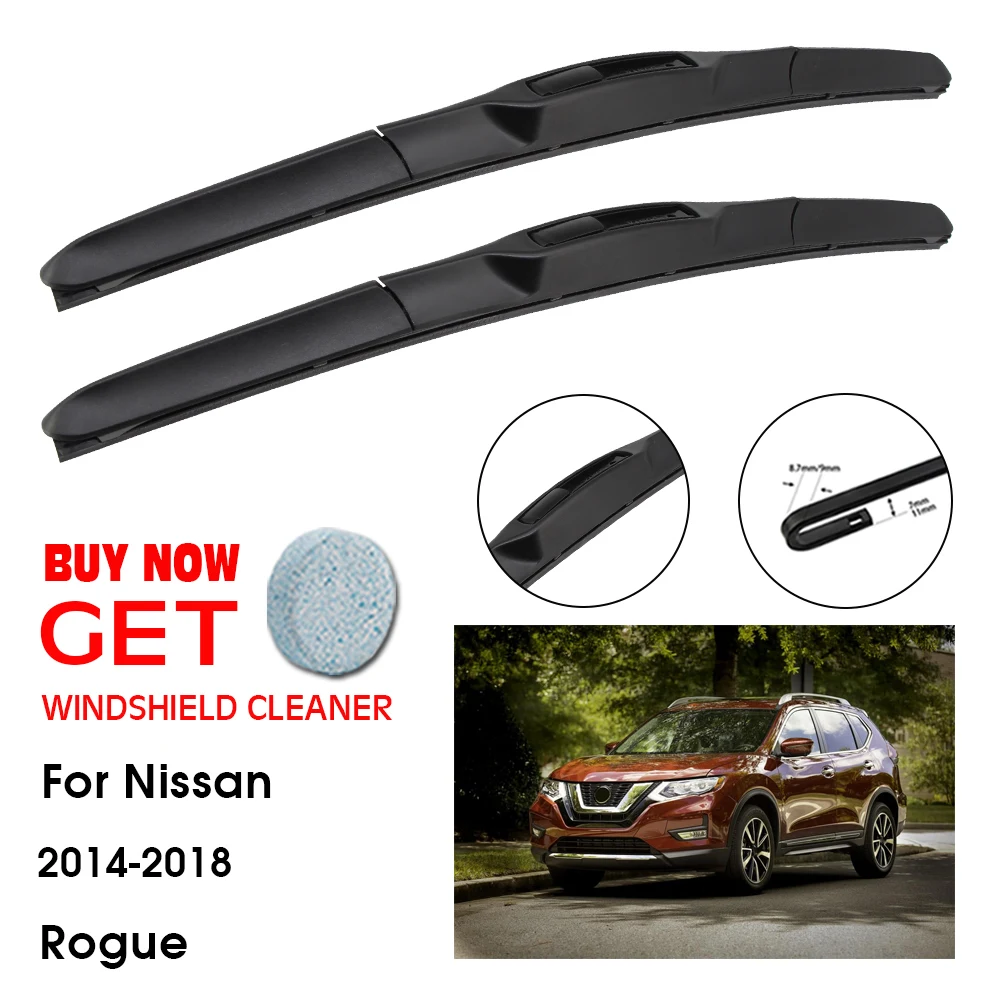 

Car Wiper Blade For Nissan Rogue 26"+17" 2014-2018 Front Window Washer Windscreen Windshield Wipers Blades Accessories