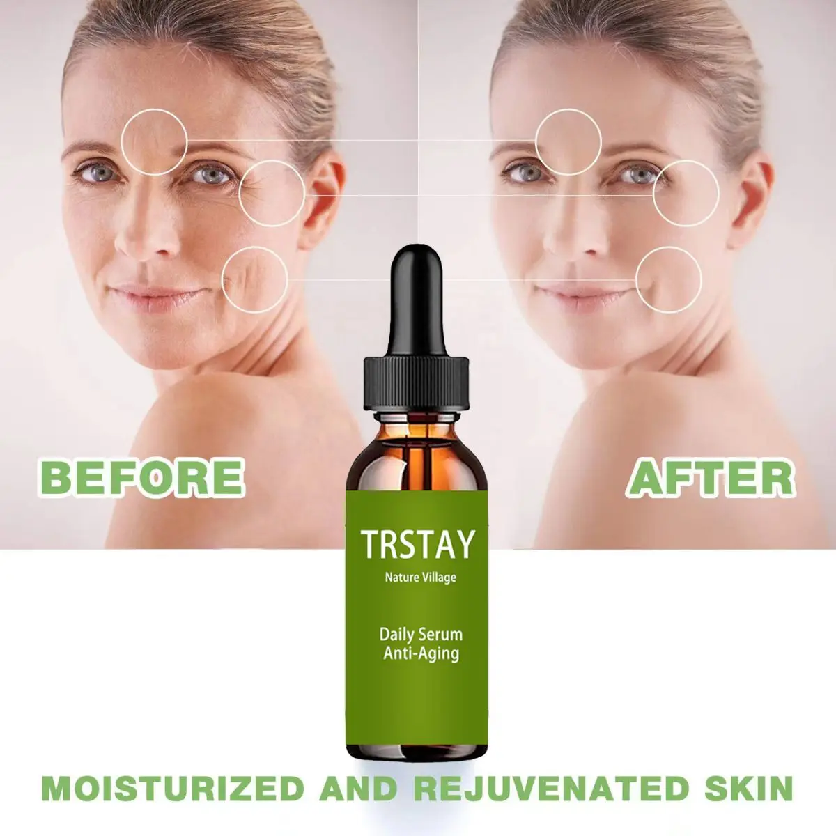 Instant Wrinkle Face Serum Lifting Firming Fade Remover Fine Lines Anti-Aging Essence Whitening Brighten Nourish Skin Care