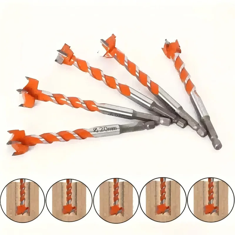 16–25 mm Hartmetall-Forstner-Bohrer-Set – 1/4 Zoll Sechskantschaft für Schrankscharniere und Holzbohren |   Scharnier-Installer mit verlängerter Länge