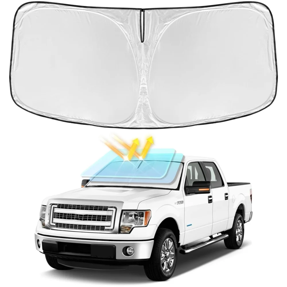 Retractable Custom Front Windshield Sunshade For Ford F-150 2012-2014 UV Block Heat Insulation