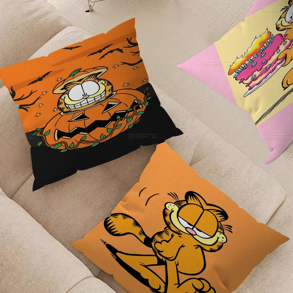 Cute G-Garfield Cartoon Cushion Cover Inches Farmhouse Decor Home Throw Pillow Covers For Couch Decorations