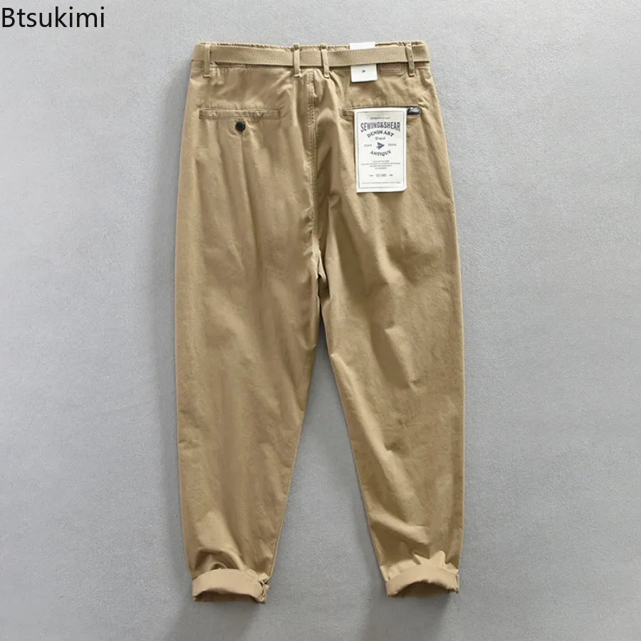 Trendy Versatile Workwear Pants Men's Retro Casual Baggy Trousers Fashion Streetwear Spring Autumn New Male Straight Cargo Pants