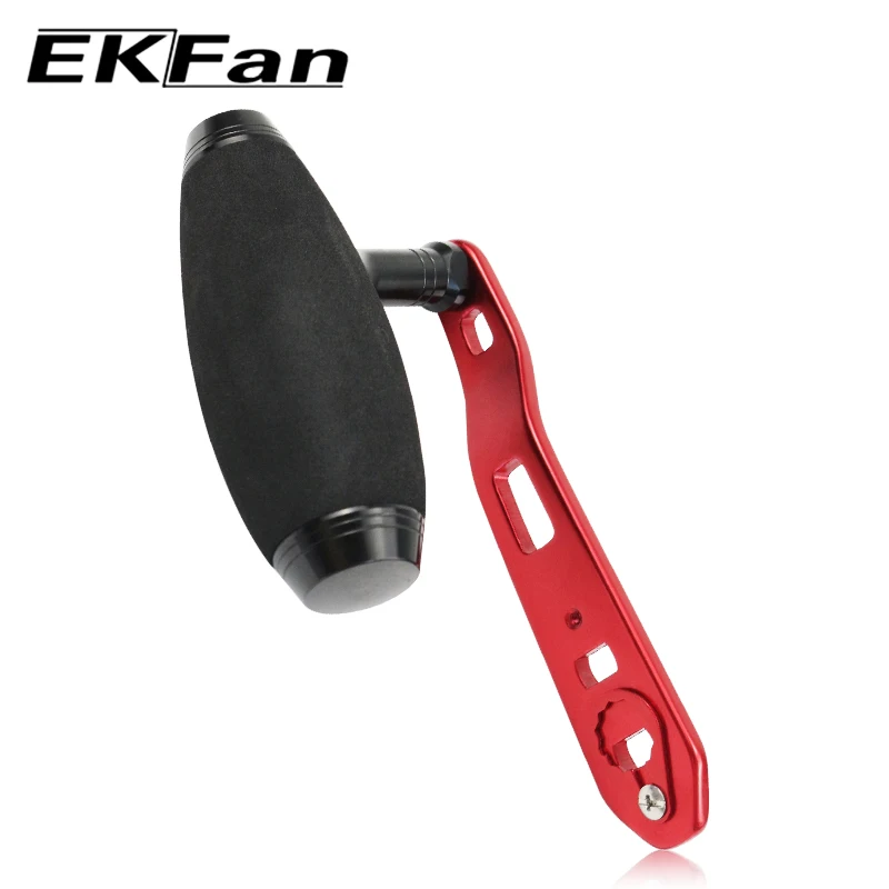 

EKFan New Design 8*5MM Hole T-shaped Double Holes Fishing Handle EVA Knob + Metal Handle For Baitcasting Fishing Reel