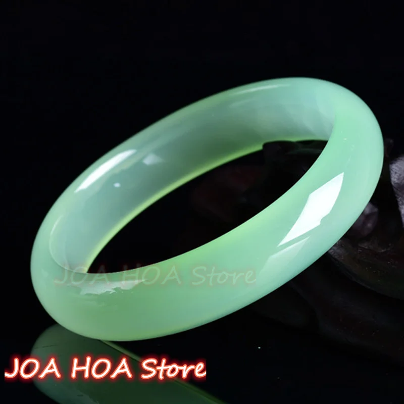 

Natural Ice White Chalcedony Marrow Bracelet Emperor Violet Jade Pink Women's Agate Delicate Handring Fine Jewelry