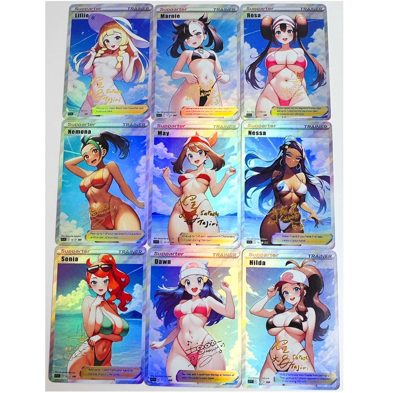 PTCG Trainer FAI DA TE Lillie Marnie Cynthia ACG Giocattoli Sexy Hobby Hobby Da Collezione Gioco Collezione Anime Carte