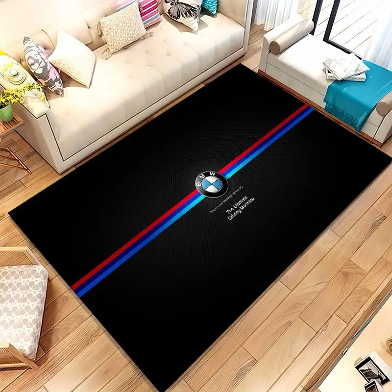 Garage Racing B-BMW Motorcycle Style Non-Slip Large Area Rug for Living Room,Bedroom Playroom Carpet Mat for Sofa,Home Decor