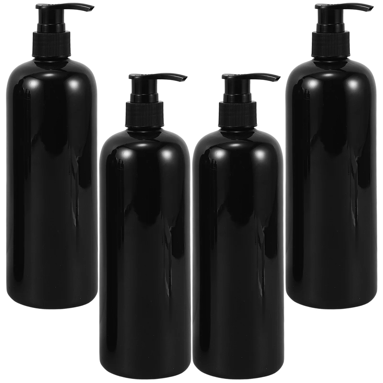 

4Pcs Press Pump Bottle Subpackaging Leakproof Travel Accessories Refillable Emulsion Shampoo Black Bottle