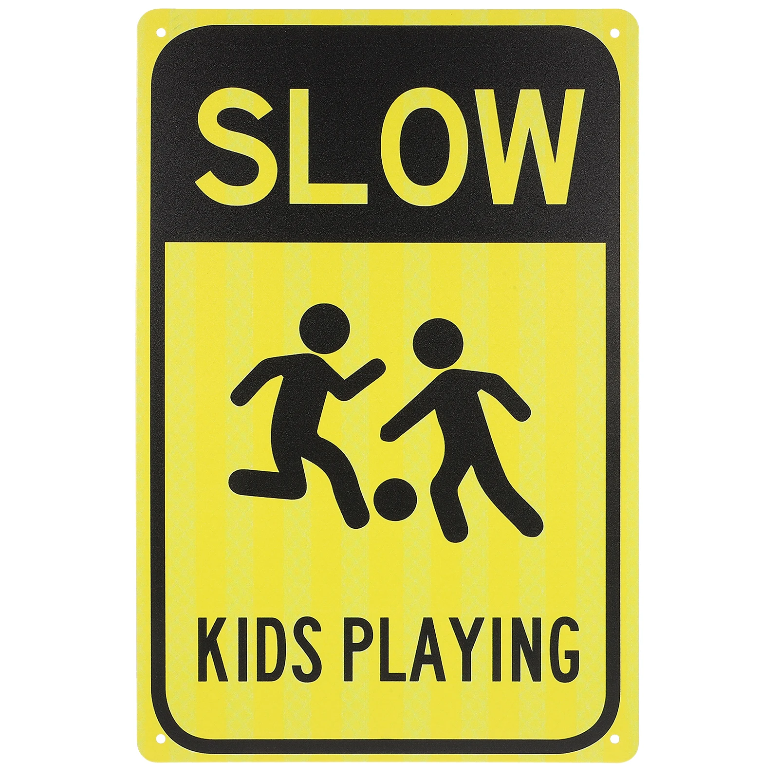 

Safety Road Signs Iron Street Sign Slow Down Reflective Warning Caution Children Playing Kids Traffic Metal Weather