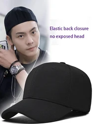 InlnDtor-gorra de béisbol con visera elástica para hombre, gorra de béisbol con espalda cerrada, estilo de las cuatro estaciones, versión coreana, cabeza calva, ocio al aire libre