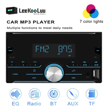 LeeKooLuu 2Din Car Radio Stereo Remote Control Bluetooth Audio Music Universal 2 Din Car MP3 Player USB/SD/AUX-IN For Nissan VW