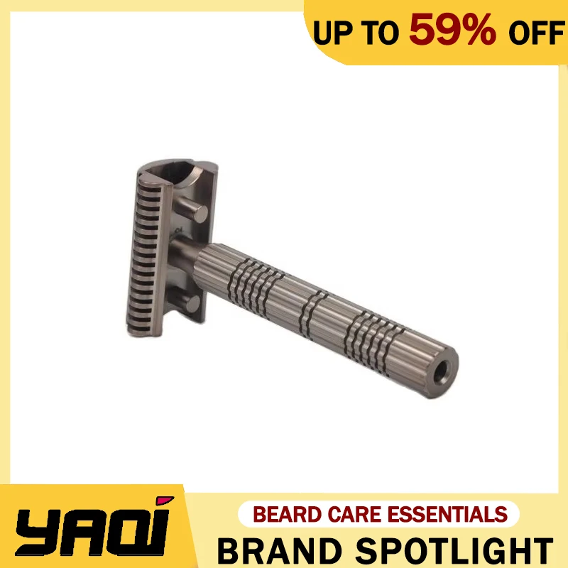 

YAQI Bohemia 316 Stainless Steel Adjustable Baseplate Men Safety Razor 91MM Handle Length And LightWeight Durability Male Razor