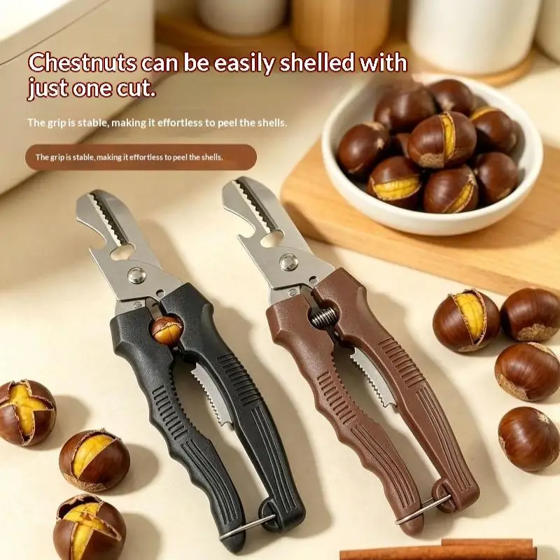 Chestnut Peeling Scissors Multipurpose Shell Clip Anti-slip Grip for Home Kitchen Walnut Chestnut Opening Tool