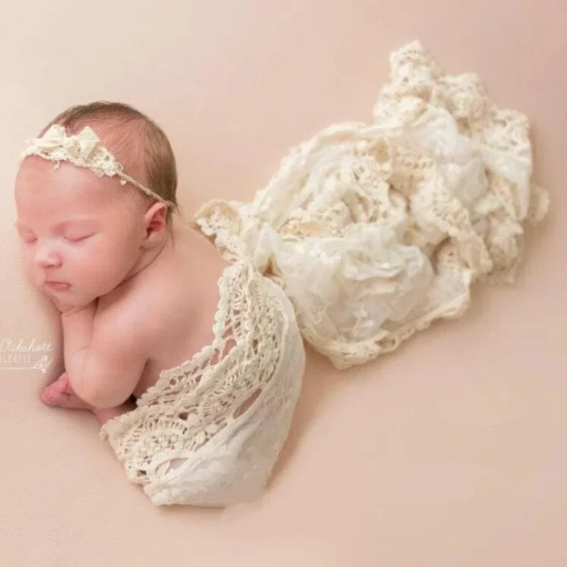 Lace Yarn Wrap Cloth Newborn Wrapping Fabric Studio Portrait Shooting Material Photo Session Textile Photography Accessories