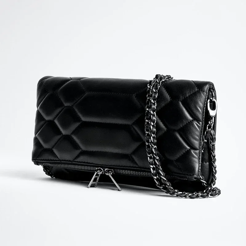 Bolso tipo sobre cruzado Retro para mujer, novedad de 2025, bolso de hombro con cadena a la moda para mujer, bolso tipo sobre informal de lujo para exteriores