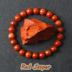 5A Genuine Red Jasper Beaded Bracelets Women Men Natural Stone Prayer Rosary Meditation Bracelets Yoga Meditation Jewelry Gift