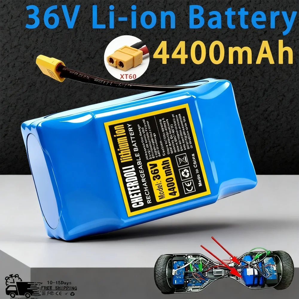 

36V 5200mAh 10S2P Rechargeable Lithium-ion Battery - High-quality for Electric Self-balancing Scooter HoverBoard Unicycle