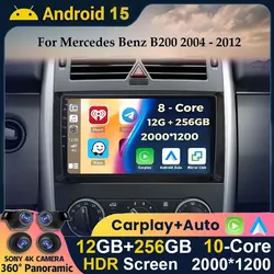 안드로이드 15 메르세데스 스프린터 벤츠 B200 비토 W639 비아노 B클래스 W169 W245 W209 멀티미디어 스테레오 오디오 카플레이 자동차용 카 라디오