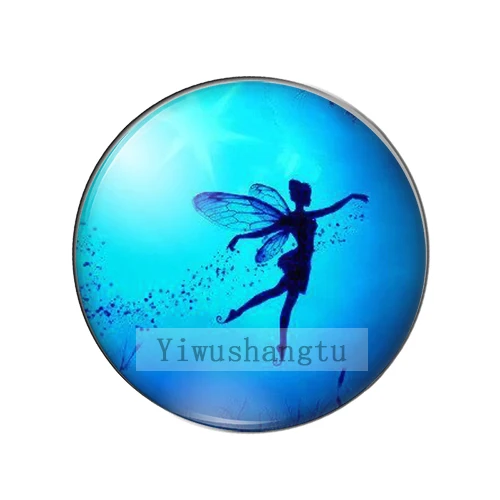 Lovely Moon wings fairy angel lady Art Paintings 8mm/12mm/20mm/25mm Round photo glass cabochon demo flat back Making findings