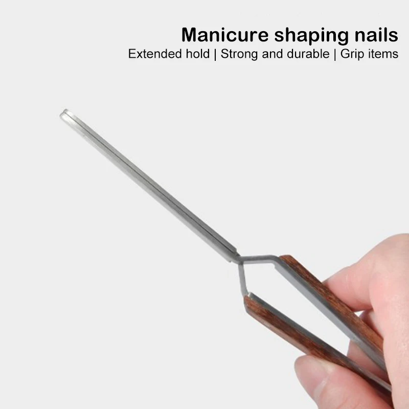 Nail Shaping Tweezers Curve Pinching Tool Gel Quick Building Extension Wooden Handle Tips Clips Nail Art Design Manicure Tools