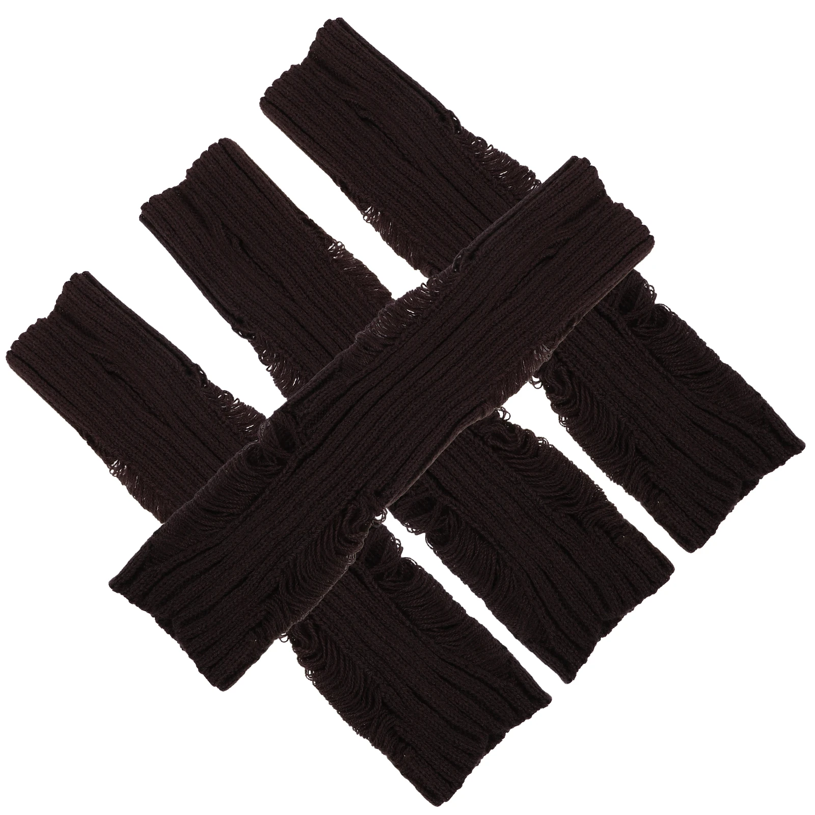 

2Pairs Punk Fingerless Gloves Women Knitted Arm Warmers Sleeves Soft Warm Fingerless Mittens Cold Weather Arm Warmers