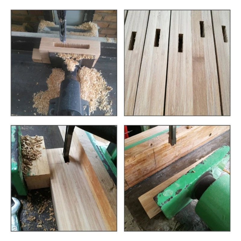 7 Piece HSS Square Hole Drill Bit Set For Woodworking Mortise Applications