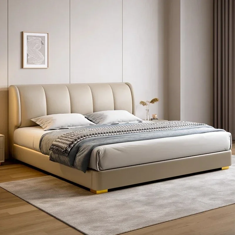 

Современная минималистичная кожаная двуспальная кровать 150x200 180x200 см, полноразмерный каркас кровати для 2 человек, основание кроватей и каркасы кроватей, мебель для спальни