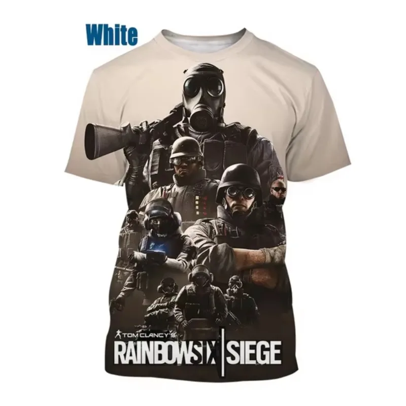 

Game Rainbow 3D Print T-shirt Summer Casual Oversized T-shirt Fashion Personality Harajuku Street Round Neck Short-sleeved Tops