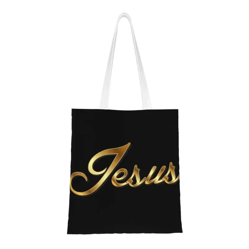 Shopping Bag Canvas Shoulder Tote Bag Christian God Bible Faith Christianity Quote Christ Religious Grocery Shopper Bags