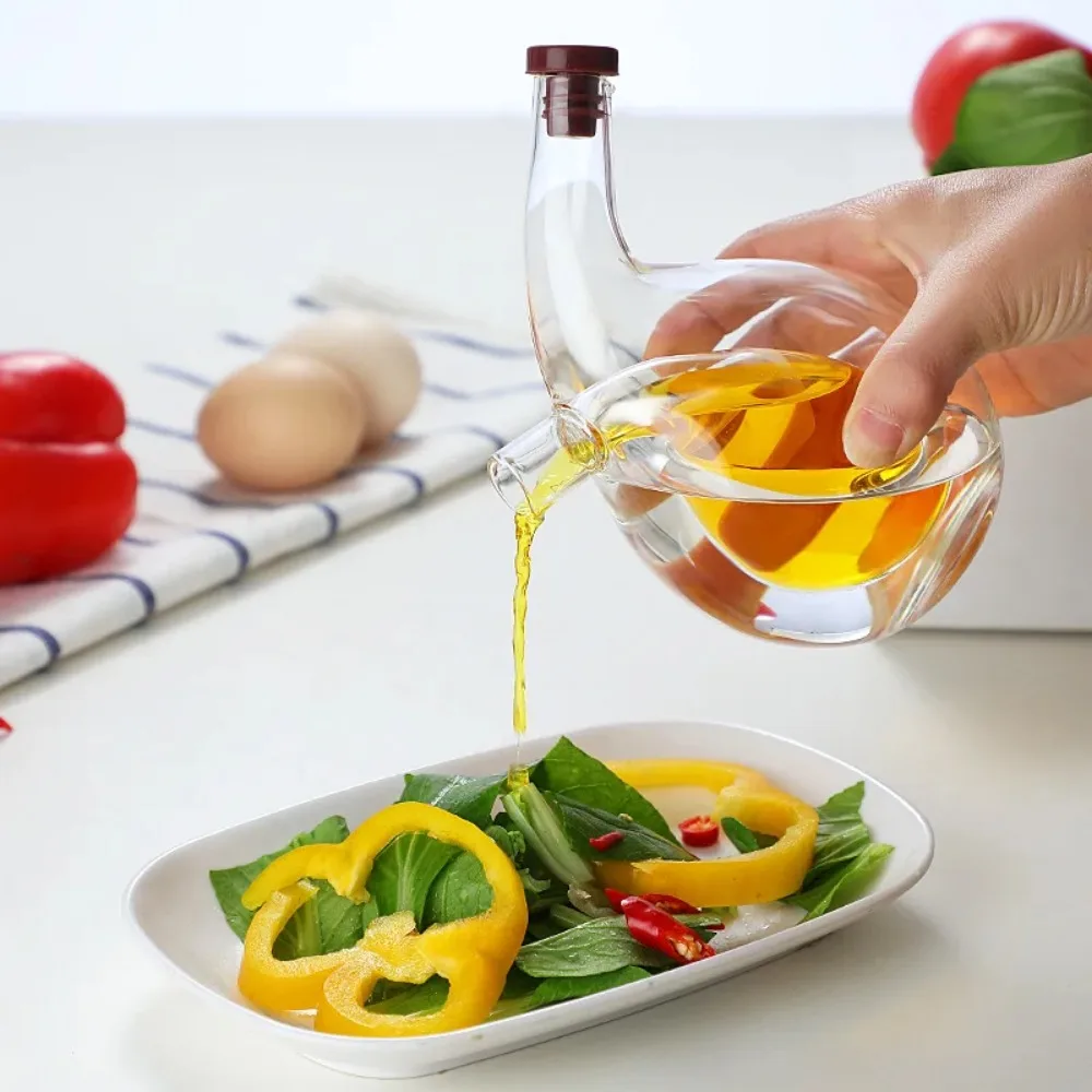 2-in-1 Double Layer Bottle Sauce Oil Vinegar Glass Bottle Condiment Seasoning Sealed Kitchen Storage Bottles Jars Kitchen Tools