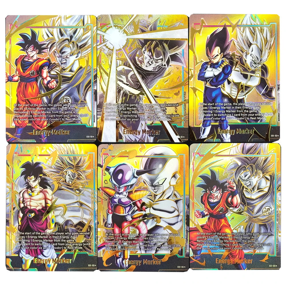63X88Mm Diy versión en inglés Dragon Ball Frieza tarjeta de colección Color Flash estampado en caliente Tcg Son Goku tarjetas de Anime juguetes de regalo